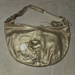 Coach Nappa Metallic Gold Hobo 9757